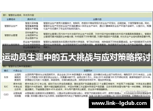 运动员生涯中的五大挑战与应对策略探讨